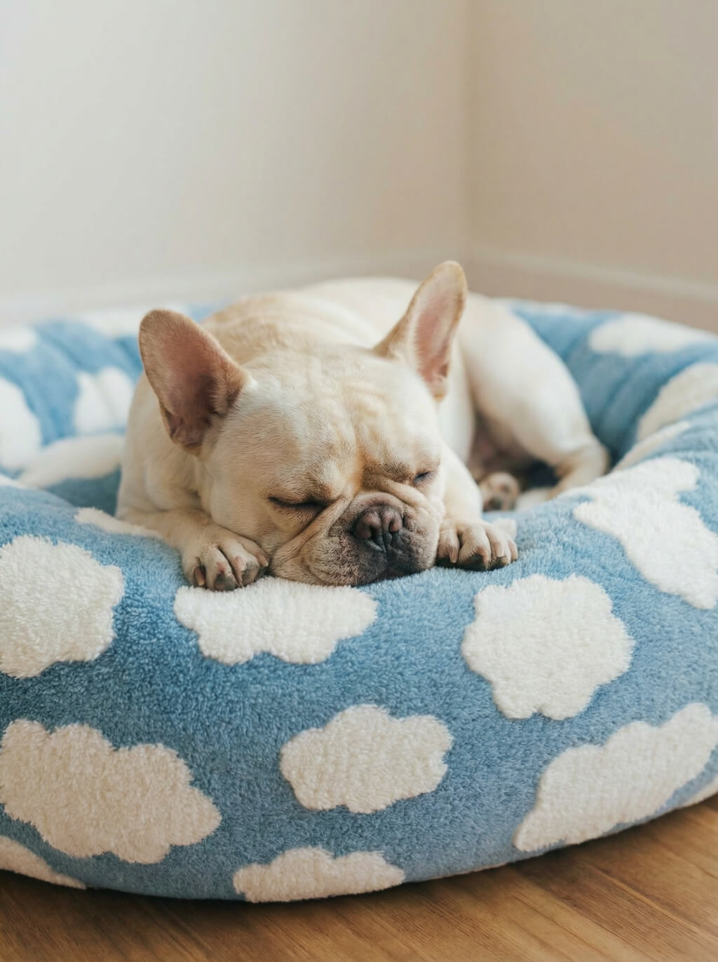 Super Soft Cloud Dog Bed 30", Plush & Anti Slip Bottom