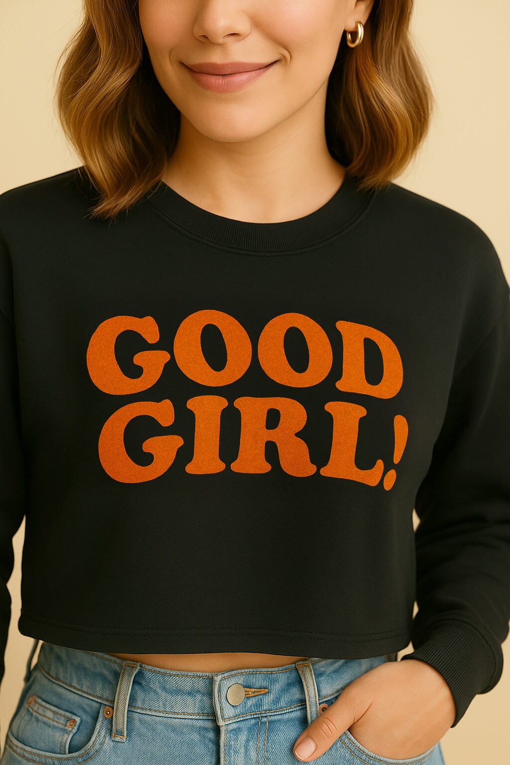 Good Girl Premium Crop Sweatshirt - Dogloverclothing.com