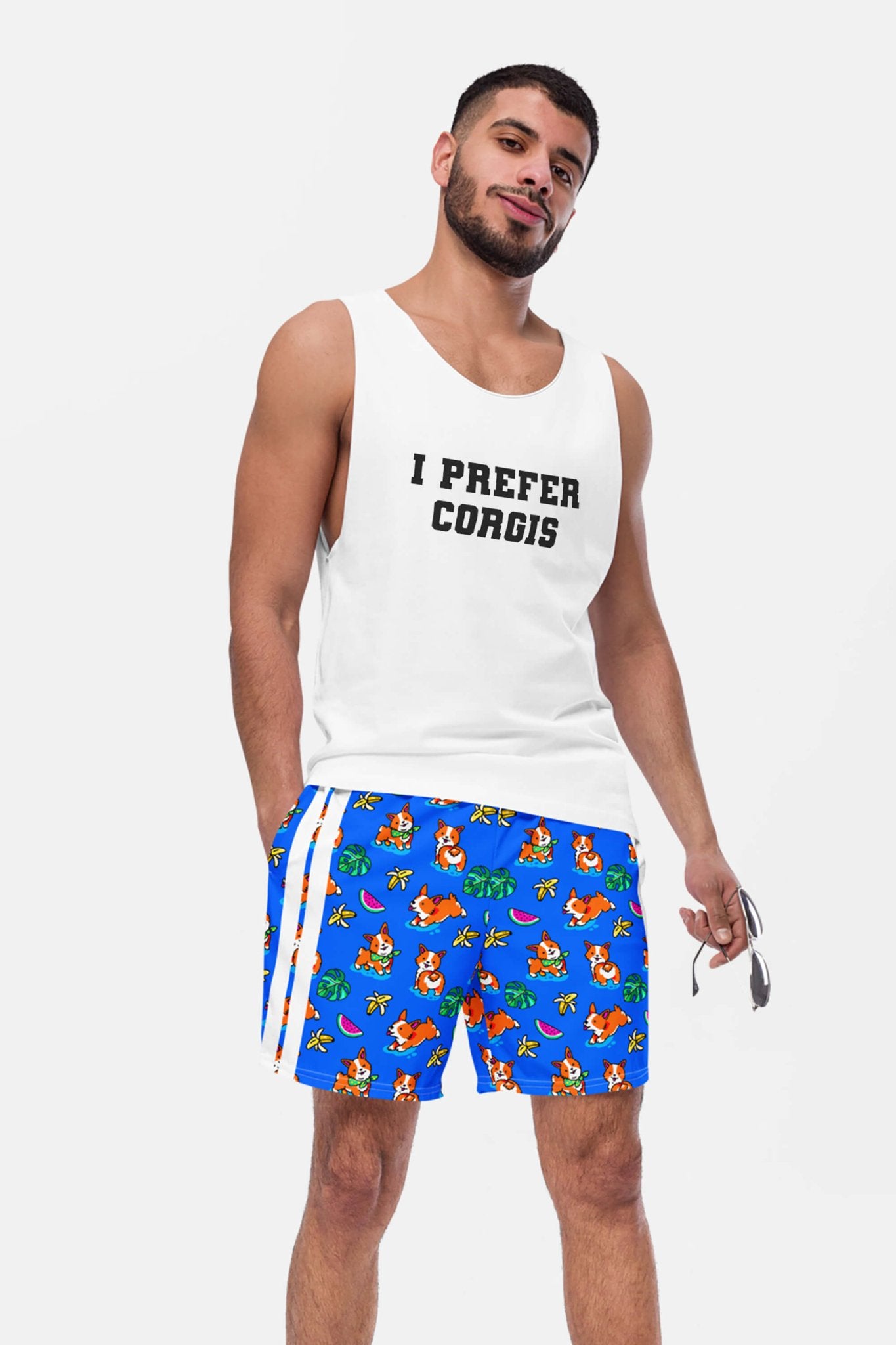Iconic "I Prefer Corgis" Super Tank Top.