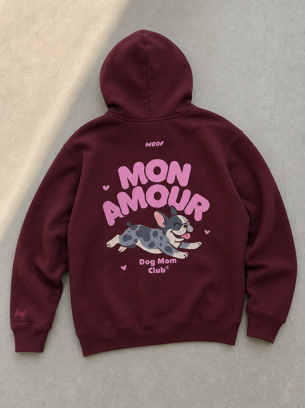 Cute Mon Amour French Bulldog Hoodie