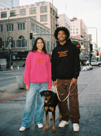 Bold My Dog And I Talk Embroidered Hoodie