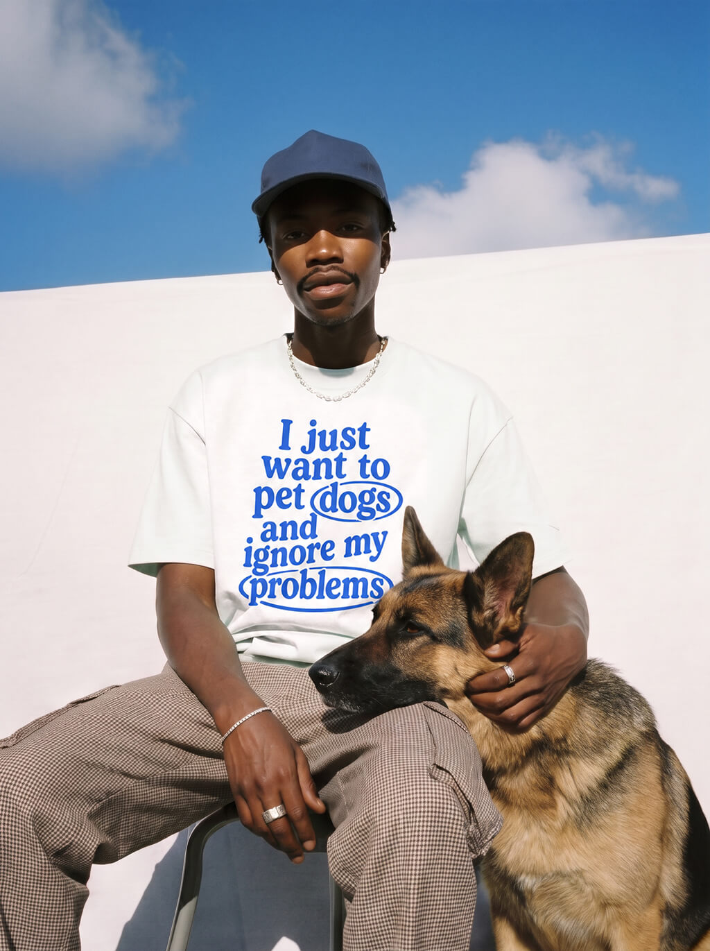 I Just Want To Pet Dogs Heavyweight T-Shirt