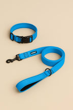 Sky Blue Dog Collar & Leash Set - WOOF