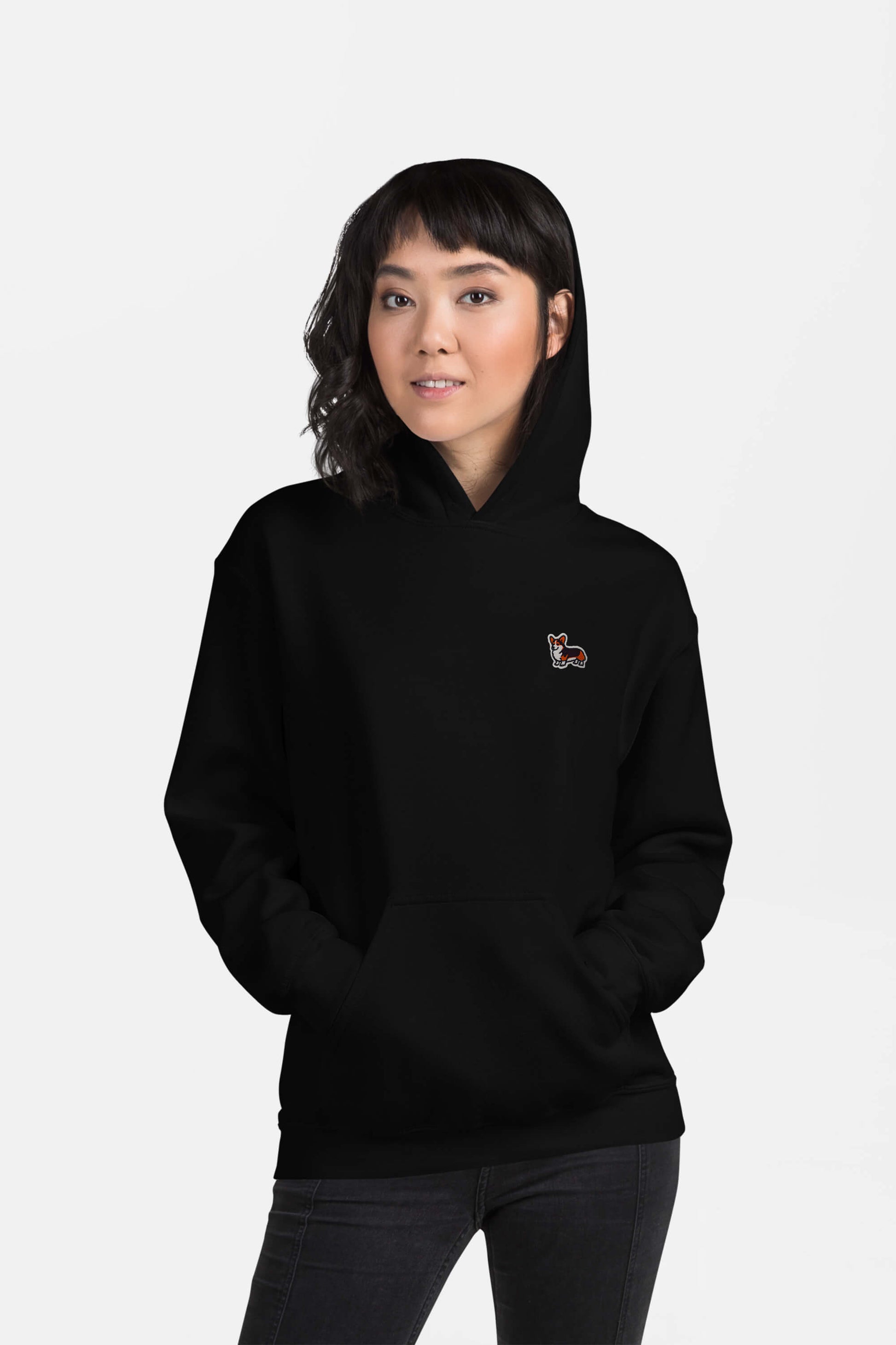 Classic Tricolor Corgi Sidekick Unisex Hoodie - Dogloverclothing.com