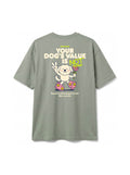 Back of the mint green Your Dog's Value Dog T-Shirt from WOOF