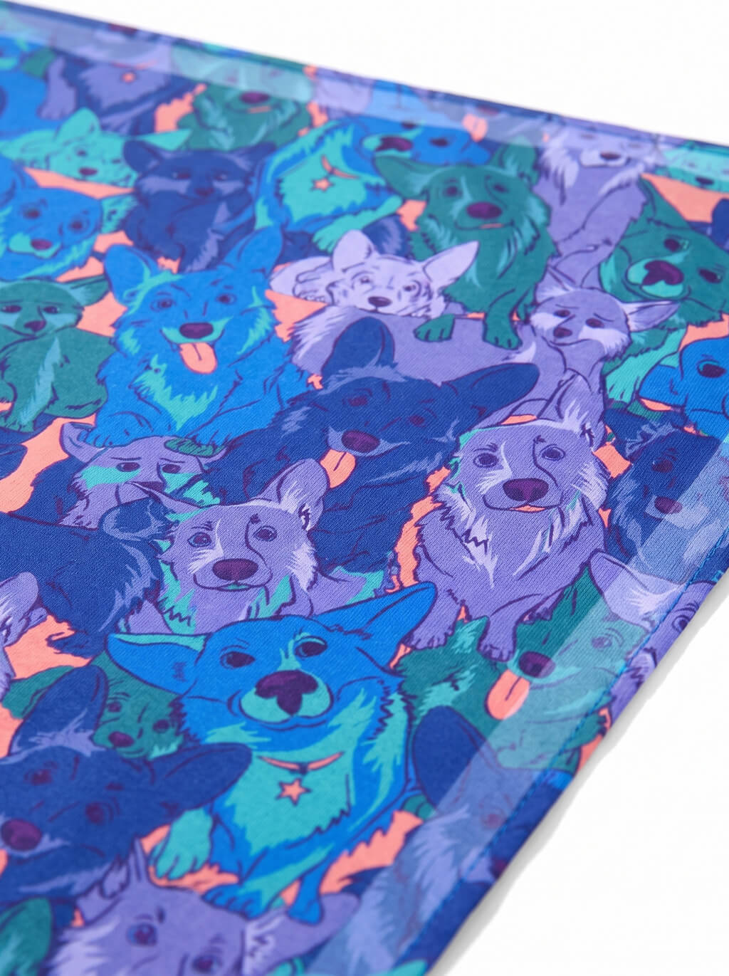 Fabric detail on the lilac Dreamy Blues Dog Bandana from WOOF