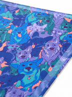 Fabric detail on the lilac Dreamy Blues Dog Bandana from WOOF