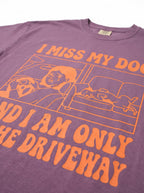 Print detail on the berry I Miss My Dog T-Shirt from WOOF