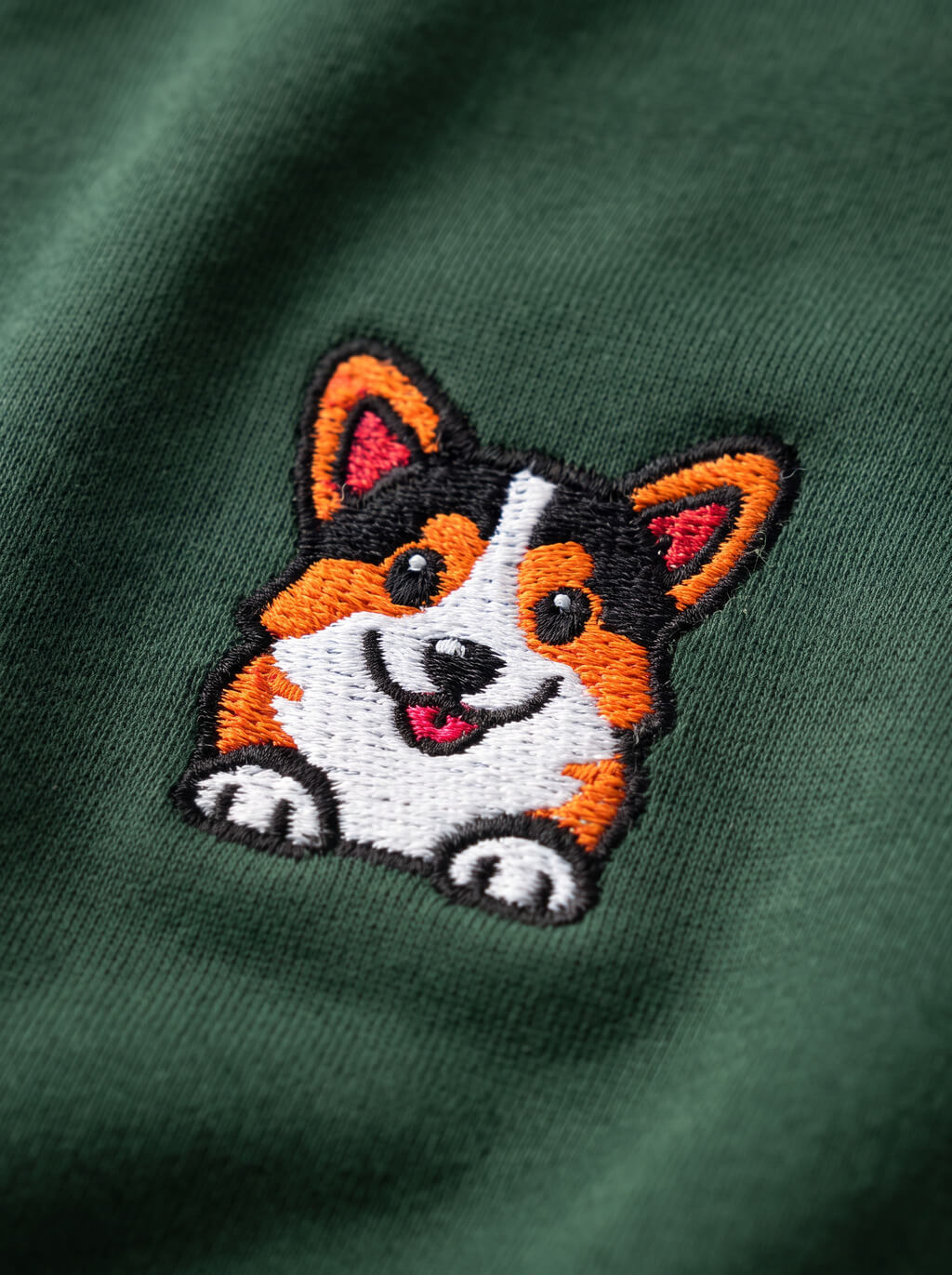 Tricolor Corgi Patch Sweatshirt