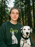 Custom Dog Illustration Unisex Sweatshirt