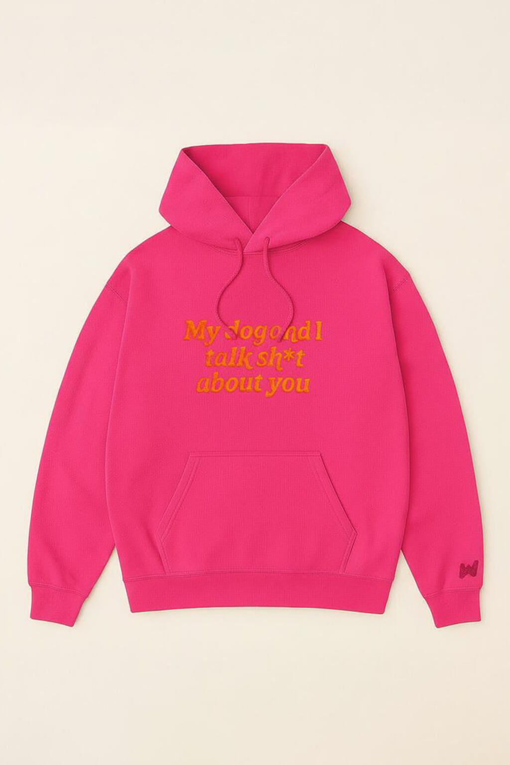 Bold My Dog And I Talk Embroidered Hoodie