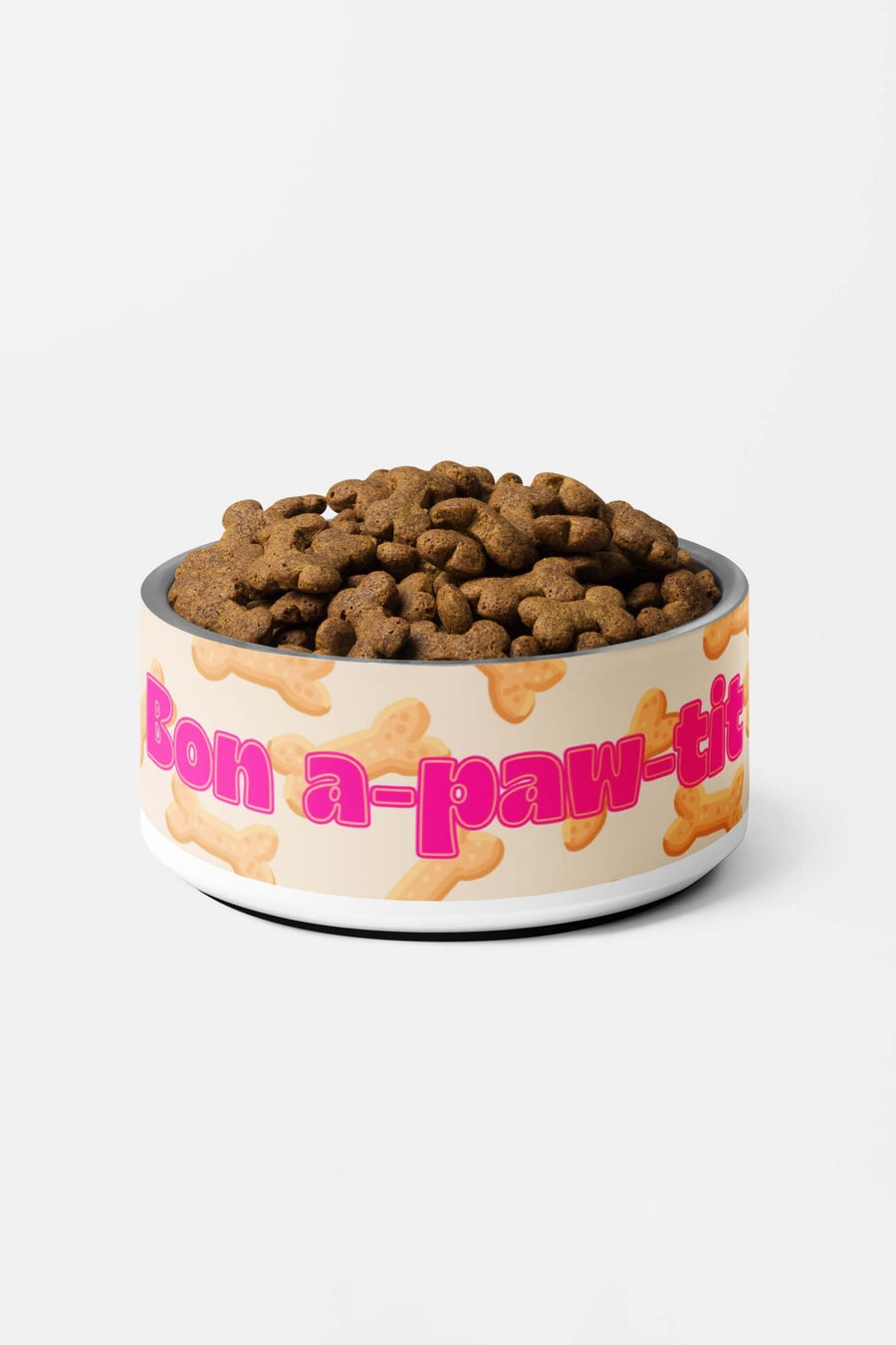 Front view of the Bon a paw tit dog bowl from WOOF