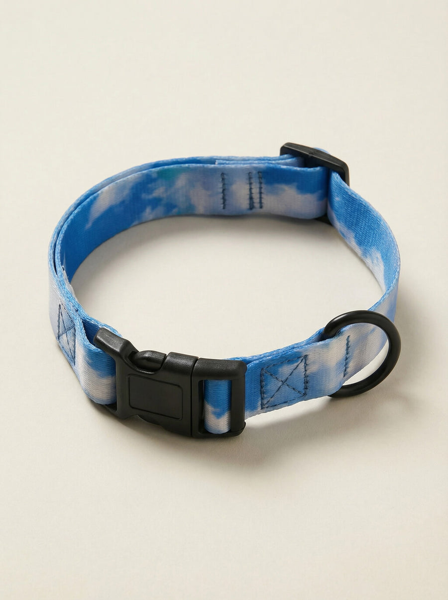 Happy Clouds dog collar from WOOF shown on its own