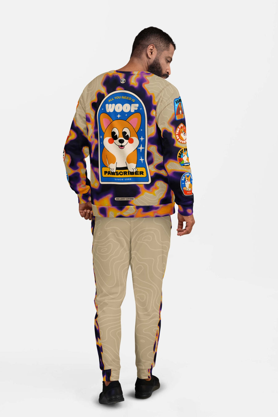 Official Corgi Fan Club Sweatshirt from WOOF seen from the back