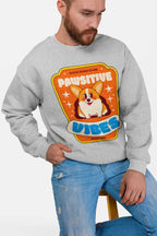 Pawsitive Vibes Corgi Premium Sweatshirt - Dogloverclothing.com