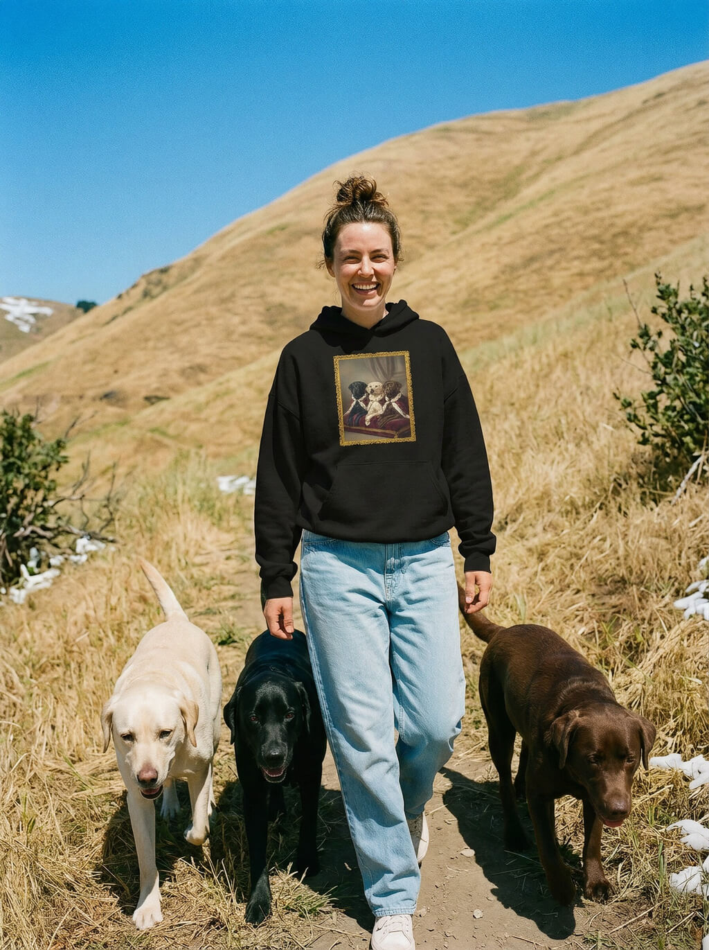 Custom Royal Dog Portrait Unisex Hoodie