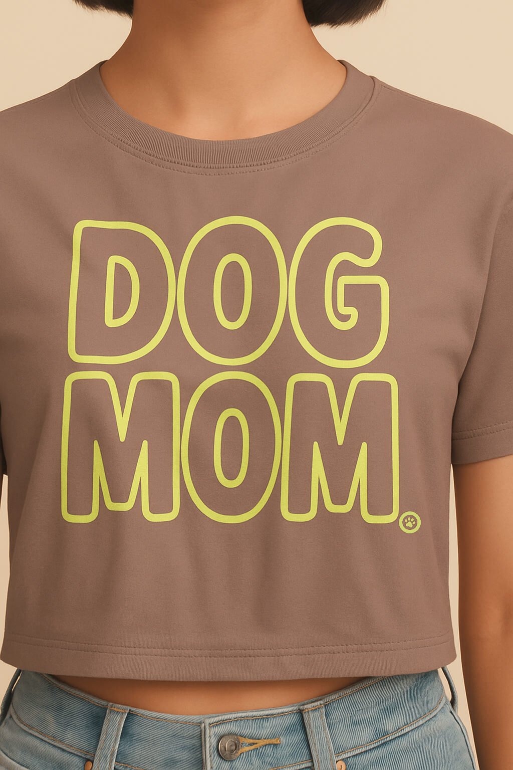 Oversized Dog Mom Crop Top.