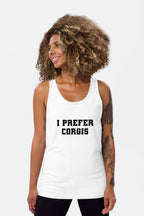 Iconic "I Prefer Corgis" Super Tank Top.
