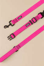 Neon Pink Dog Collar & Leash Set - WOOF