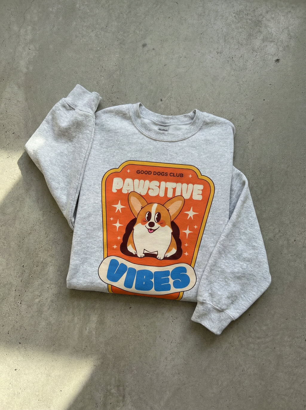 Cute Pawsitive Vibes Corgi Sweatshirt