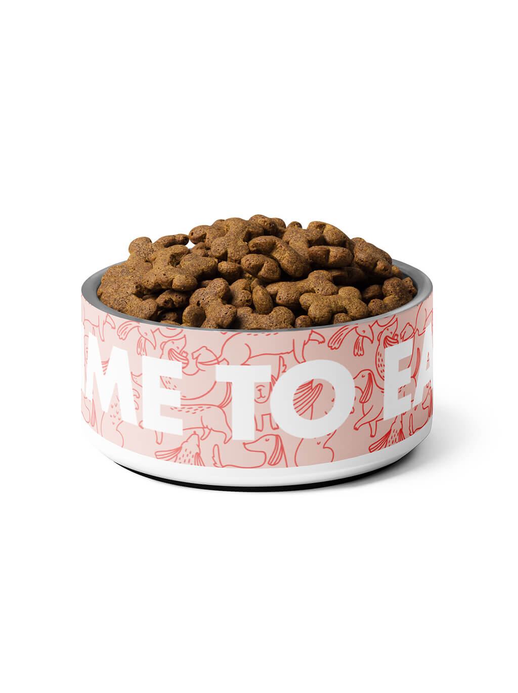 Time To Eat Dog Bowl from WOOF in the large size, front view