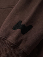 Fabric detail on the brown Chill Vibes Only French Bulldog Hoodie from WOOF