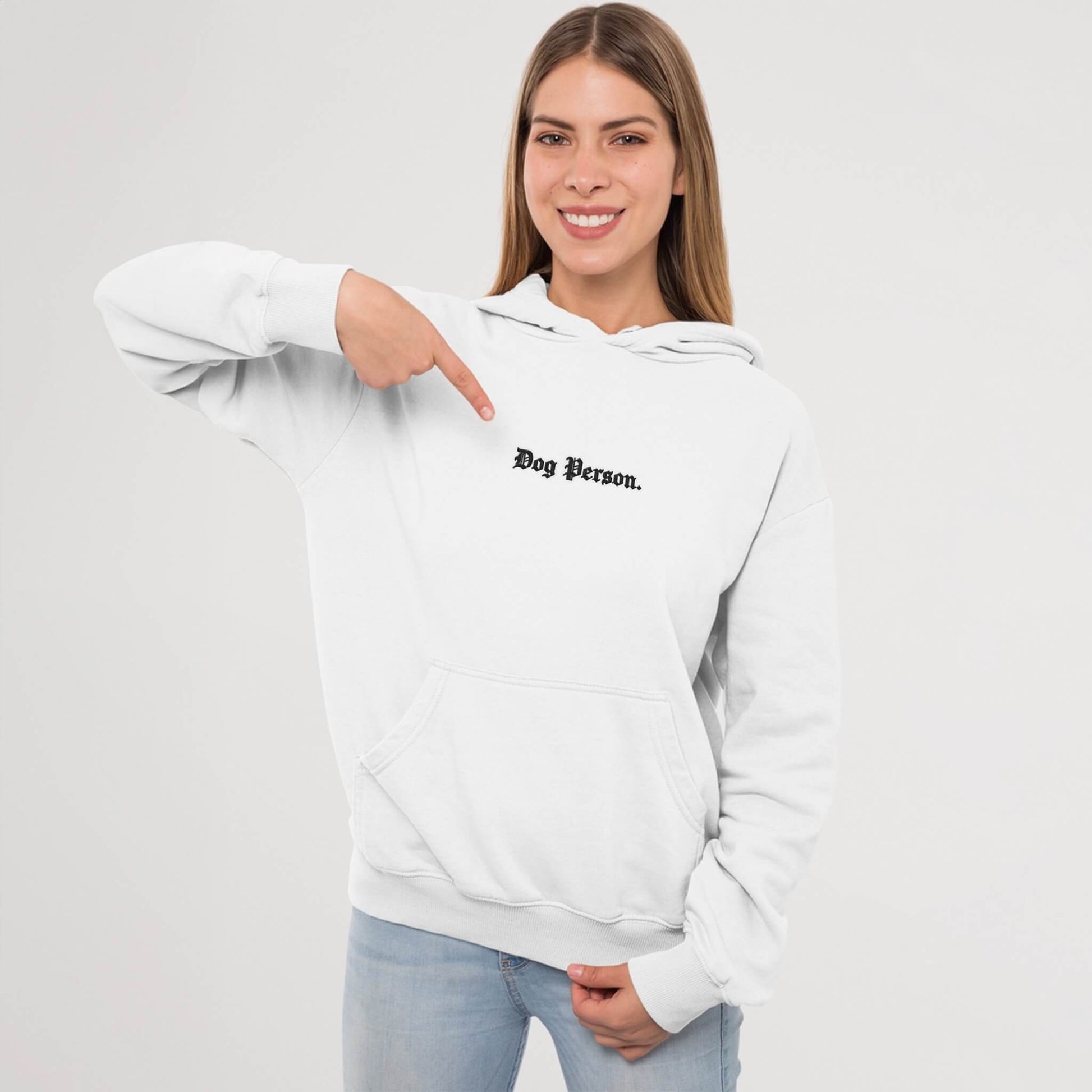 Dog Person Embroidered Unisex Hoodie - Dogloverclothing.com