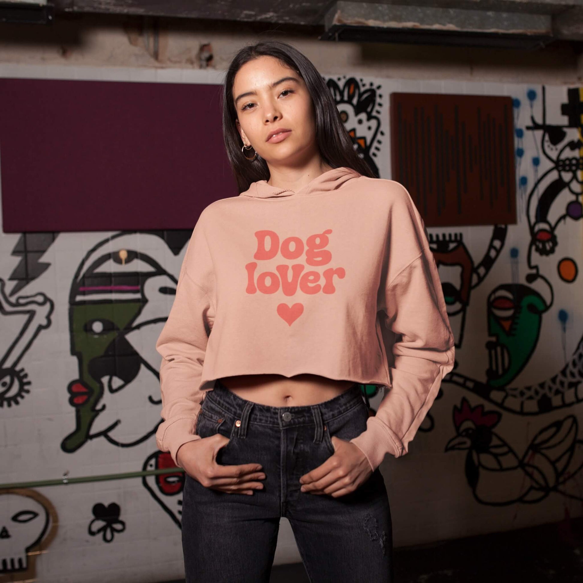 Dog Lover Crop Hoodie - Dogloverclothing.com