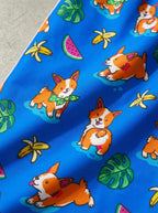 Tropical Corgi Beach Party Premium Swim Shorts