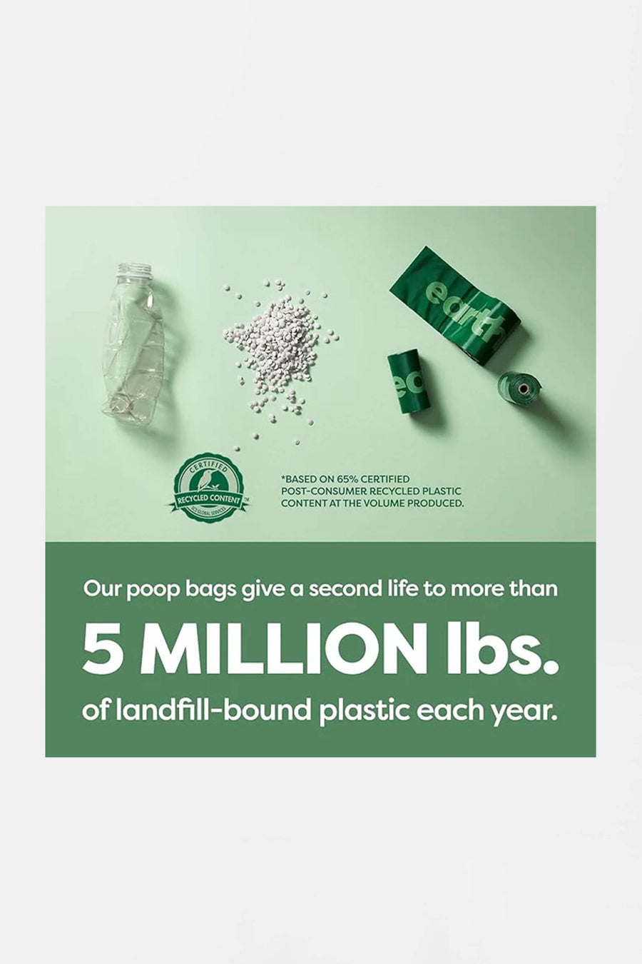 Earth Rated poop bags from WOOF, side view of the packaging