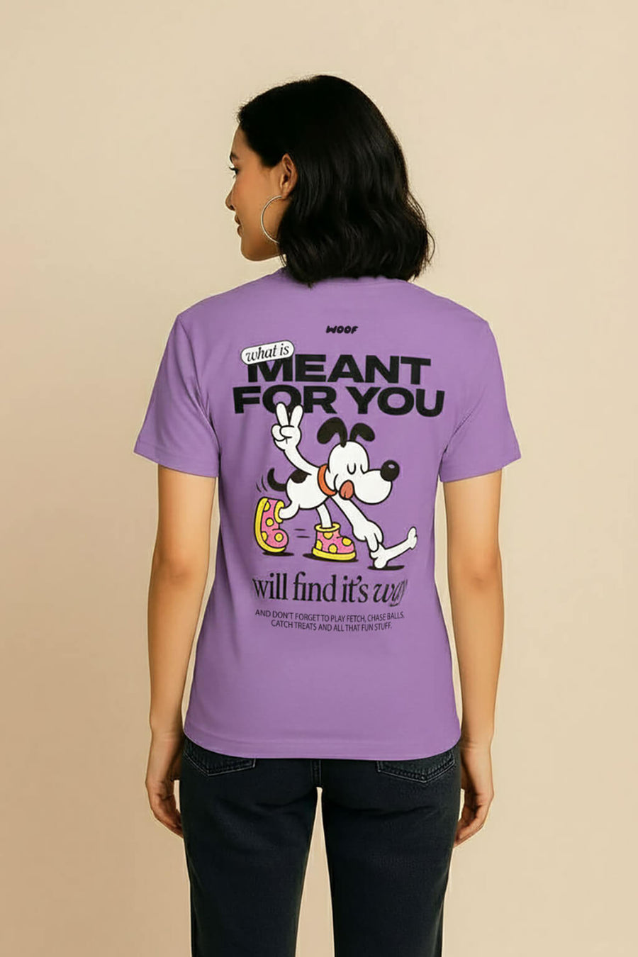 Back of the This Is Meant For You dog T-Shirt from WOOF