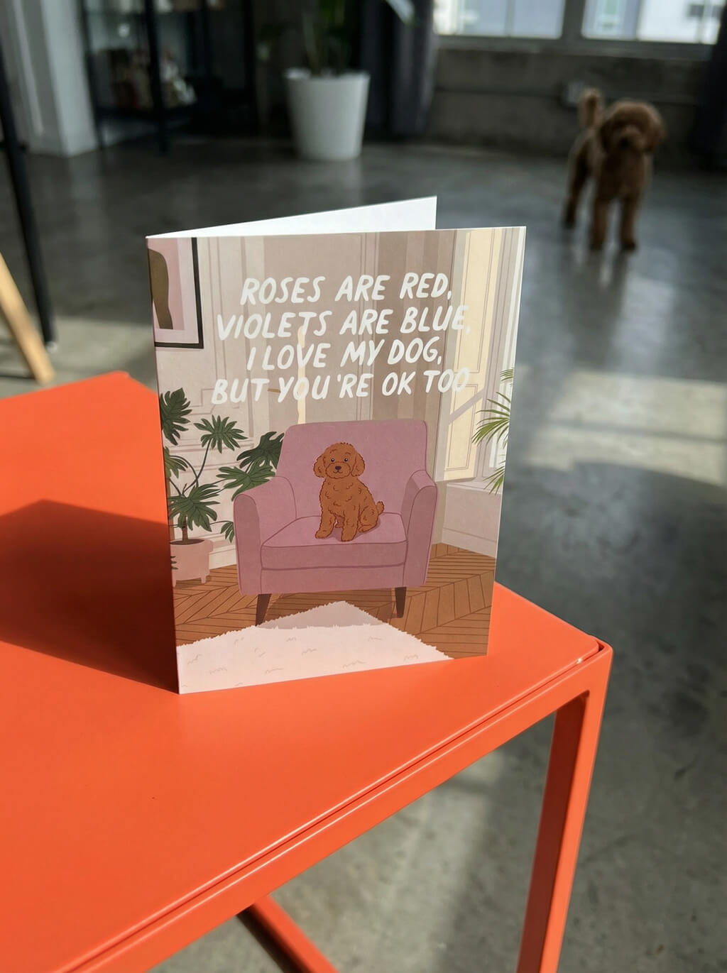 Roses Are Red Dog Valentine's Day Card