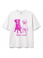 White Custom Dog Caricature T-Shirt from WOOF, second portrait example
