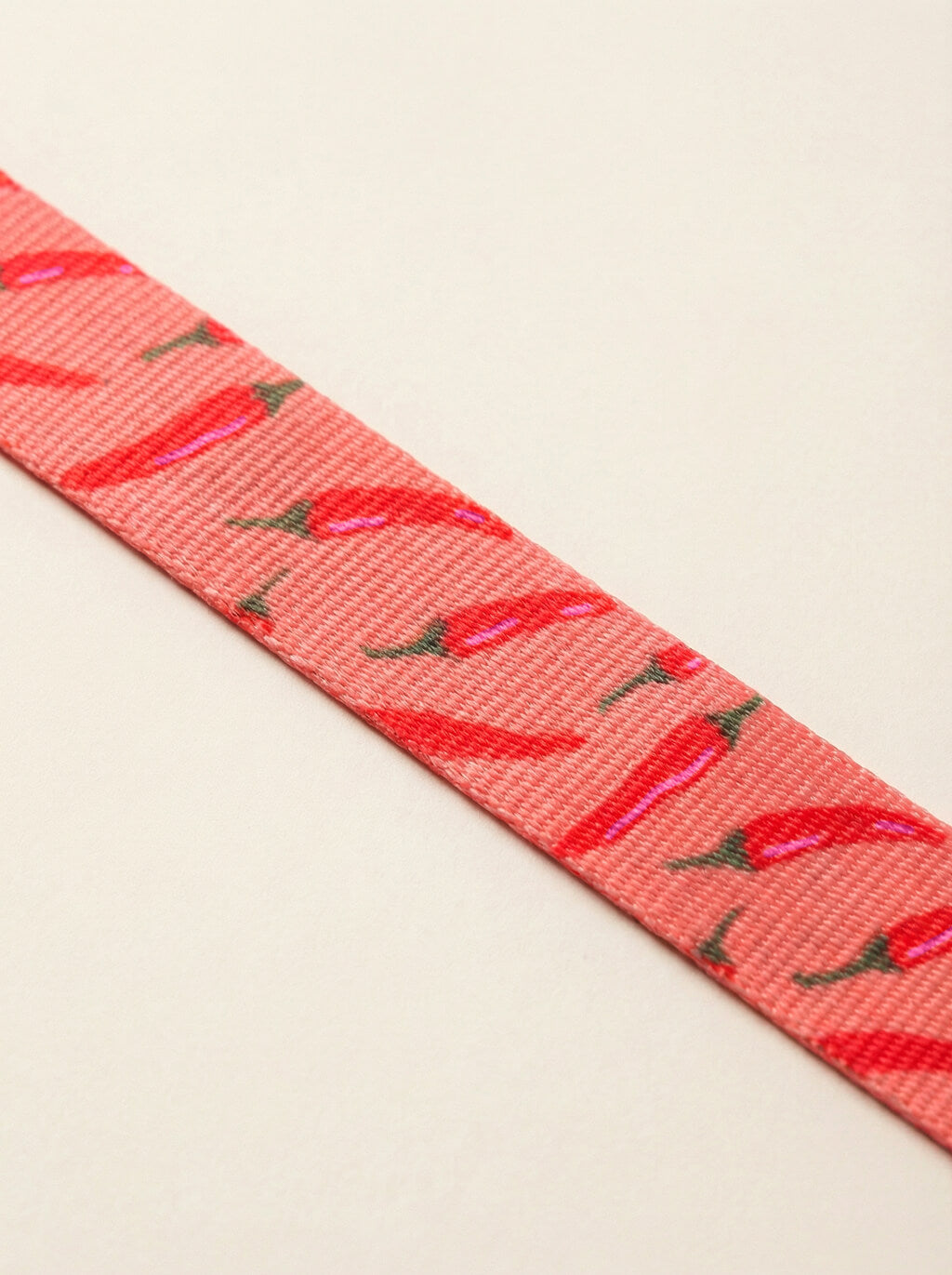 Chili Pattern Dog Collar & Leash Set