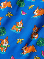 Tropical Corgi Beach Party Premium Swim Shorts