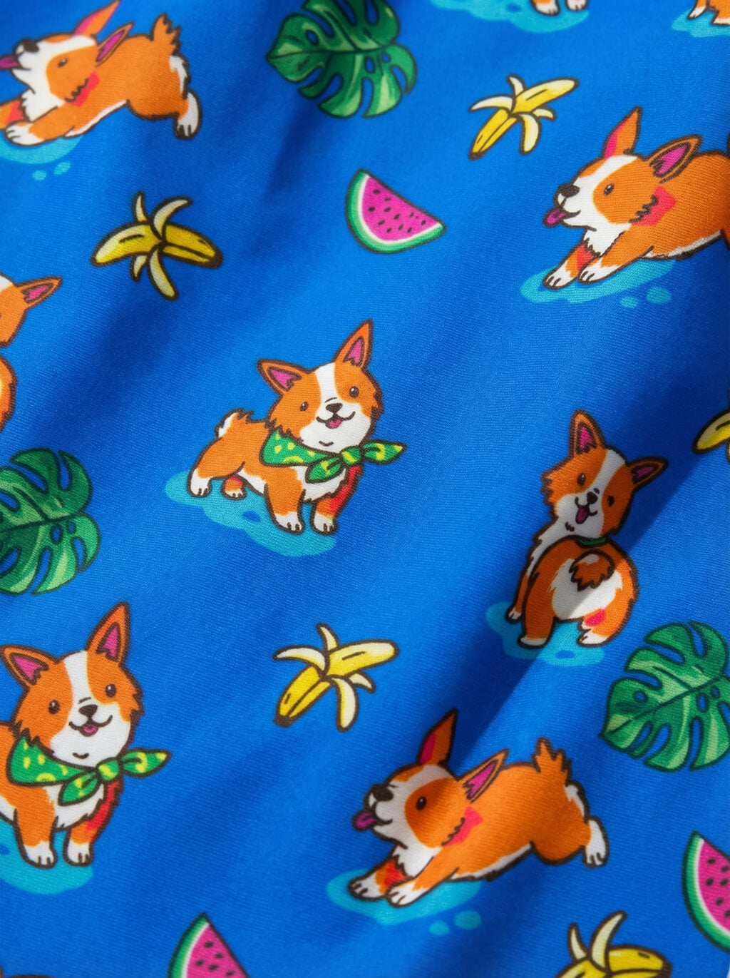 Tropical Corgi Beach Party Premium Swim Shorts