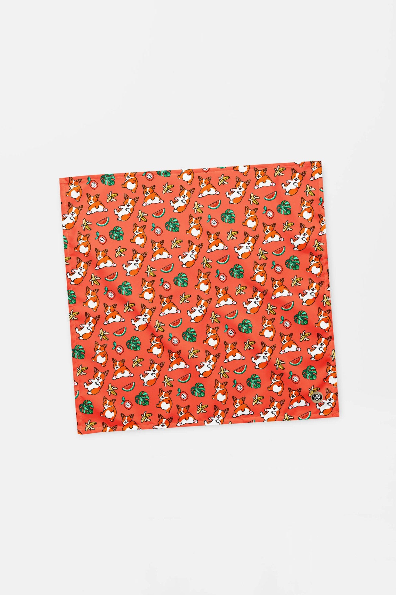 Tropical Corgi Paradise Pet Bandana Orange.