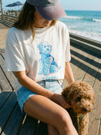 Custom Dog Caricature Unisex Heavyweight T-Shirt