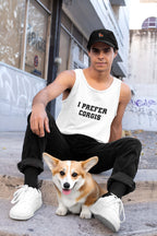 Iconic "I Prefer Corgis" Super Tank Top.
