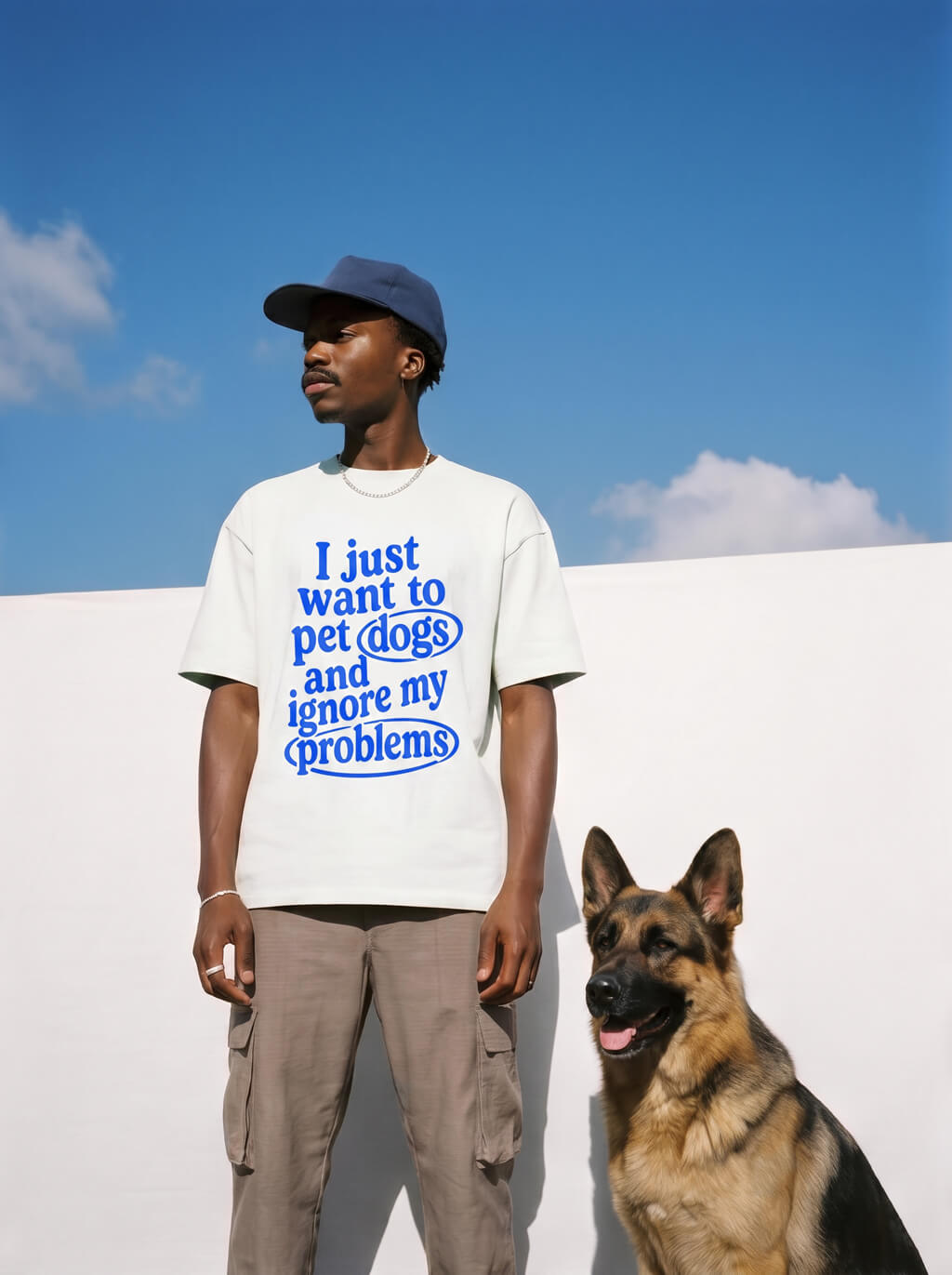 I Just Want To Pet Dogs Heavyweight T-Shirt