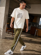 Camo Wide-Leg Unisex Paw Print Joggers