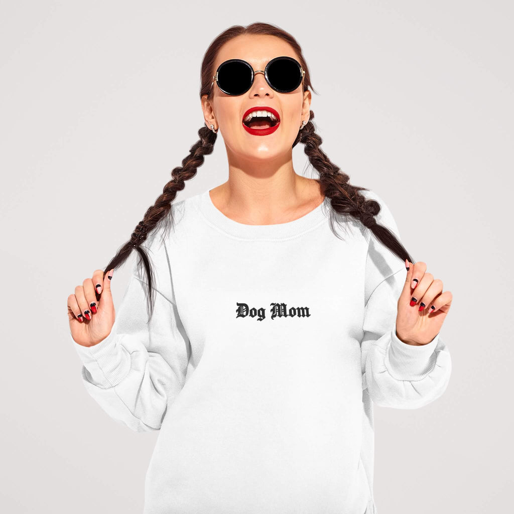 Dog Mom Embroidered Sweatshirt - Dogloverclothing.com