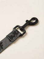 All Black WOOF Dog Collar & Leash Set