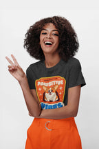 Pawsitive Vibes Corgi Premium T-Shirt - Dogloverclothing.com