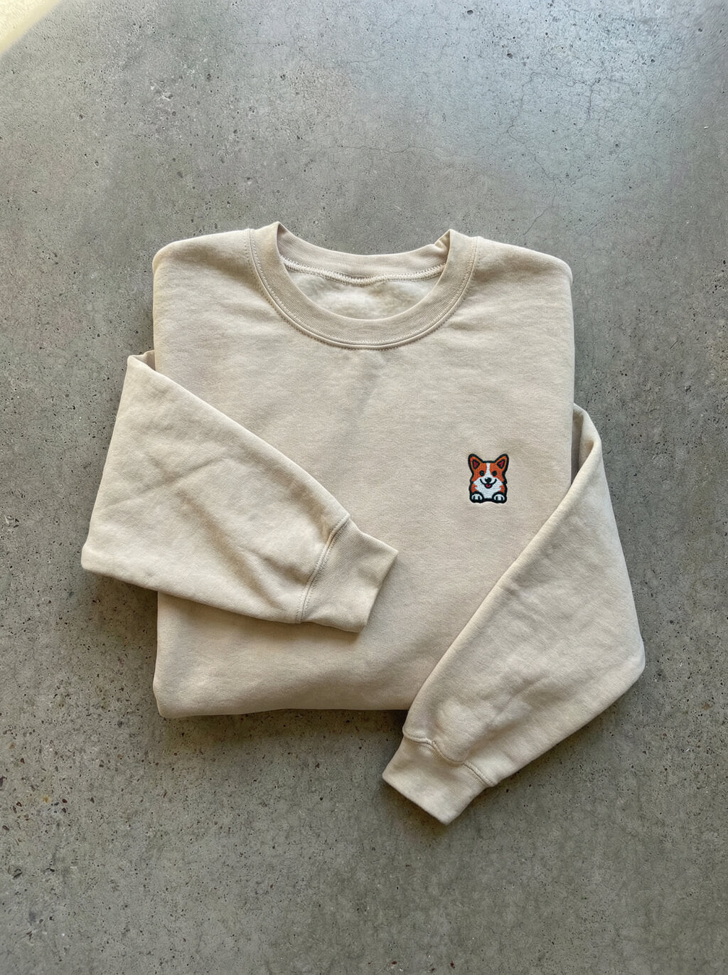 Embroidered Corgi Sweatshirt