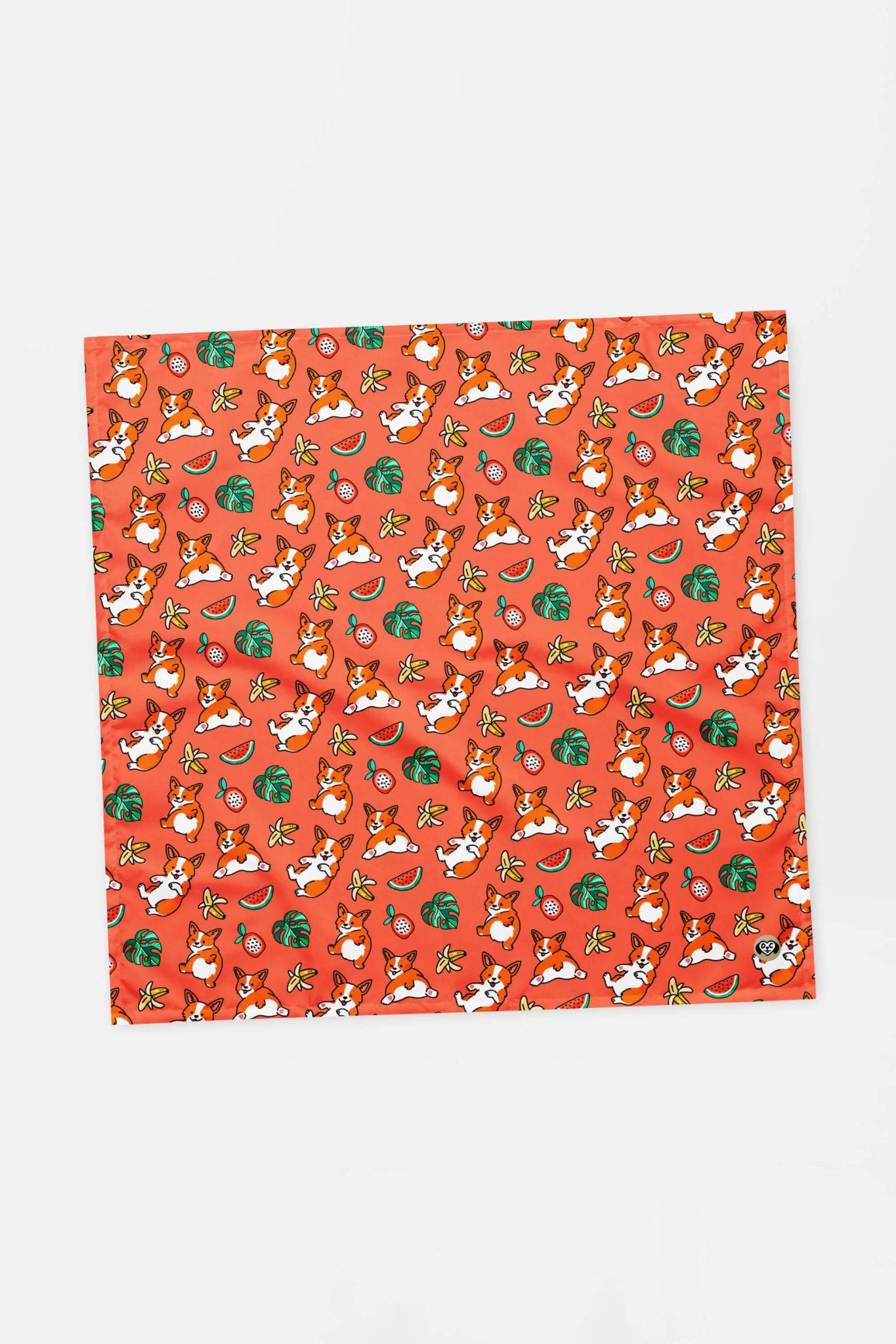 Tropical Corgi Paradise Pet Bandana Orange.