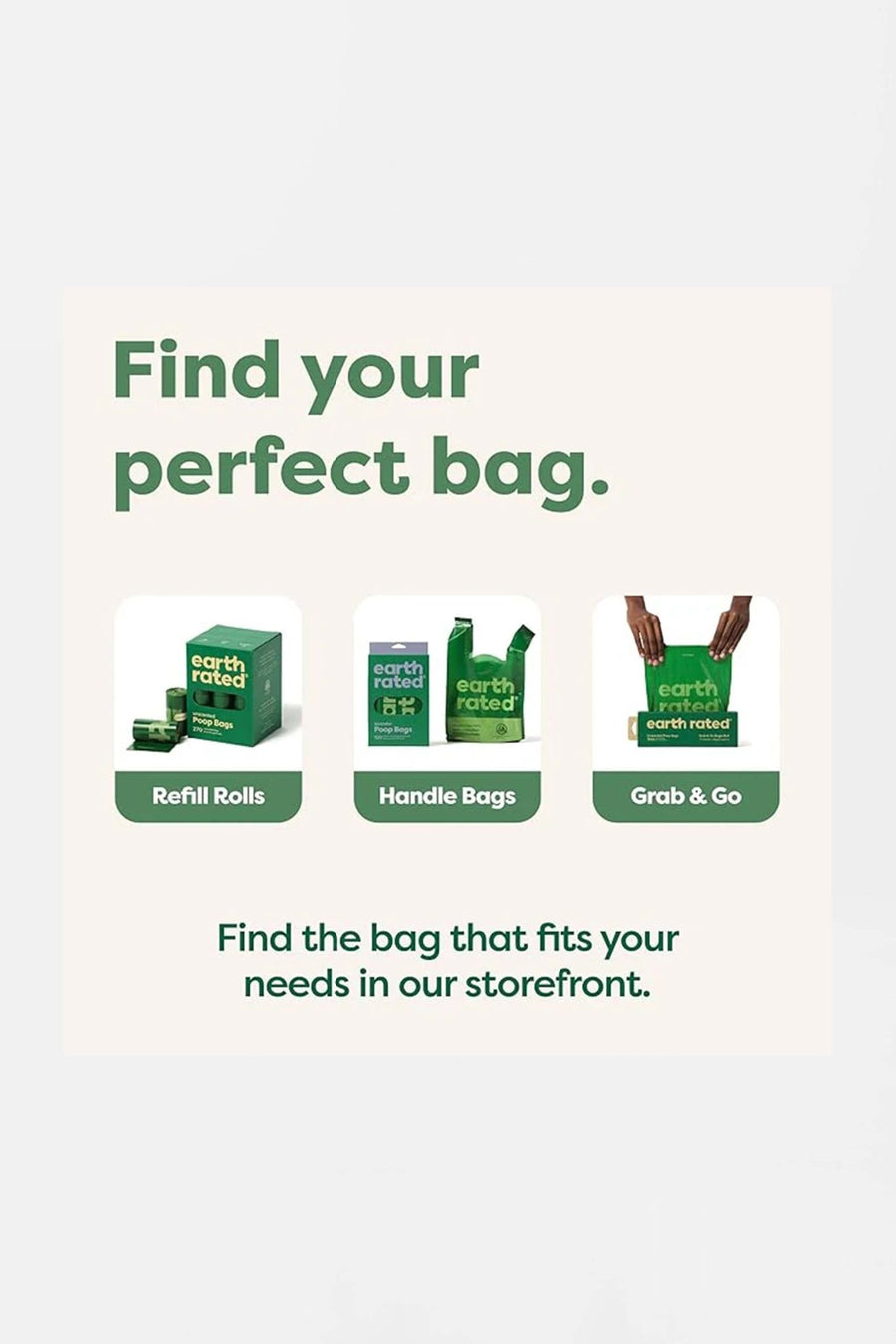 Earth Rated poop bags from WOOF, back of the packaging