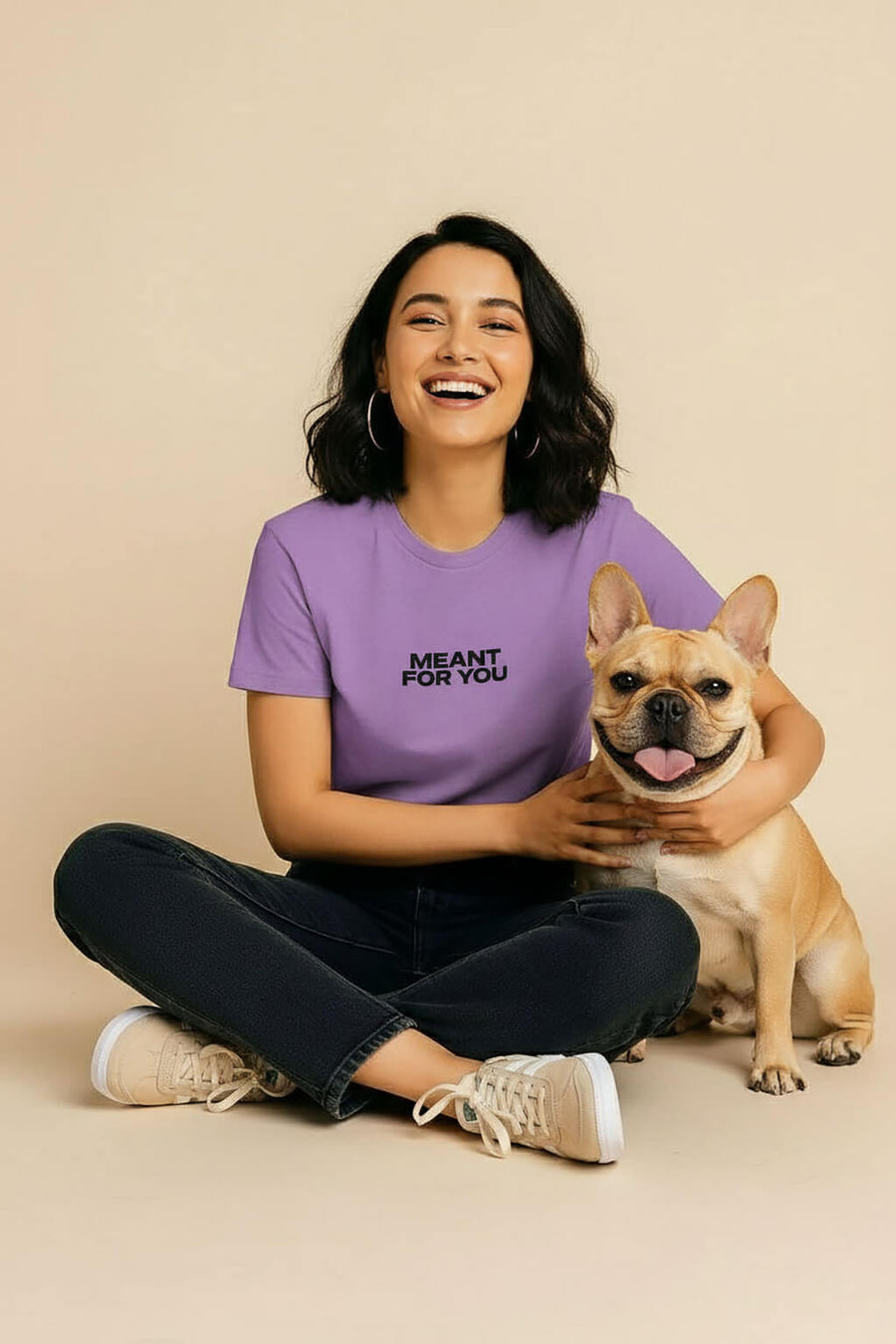 Front print detail on the This Is Meant For You dog T-Shirt from WOOF