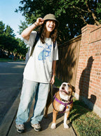 Custom Dog Caricature Unisex Heavyweight T-Shirt