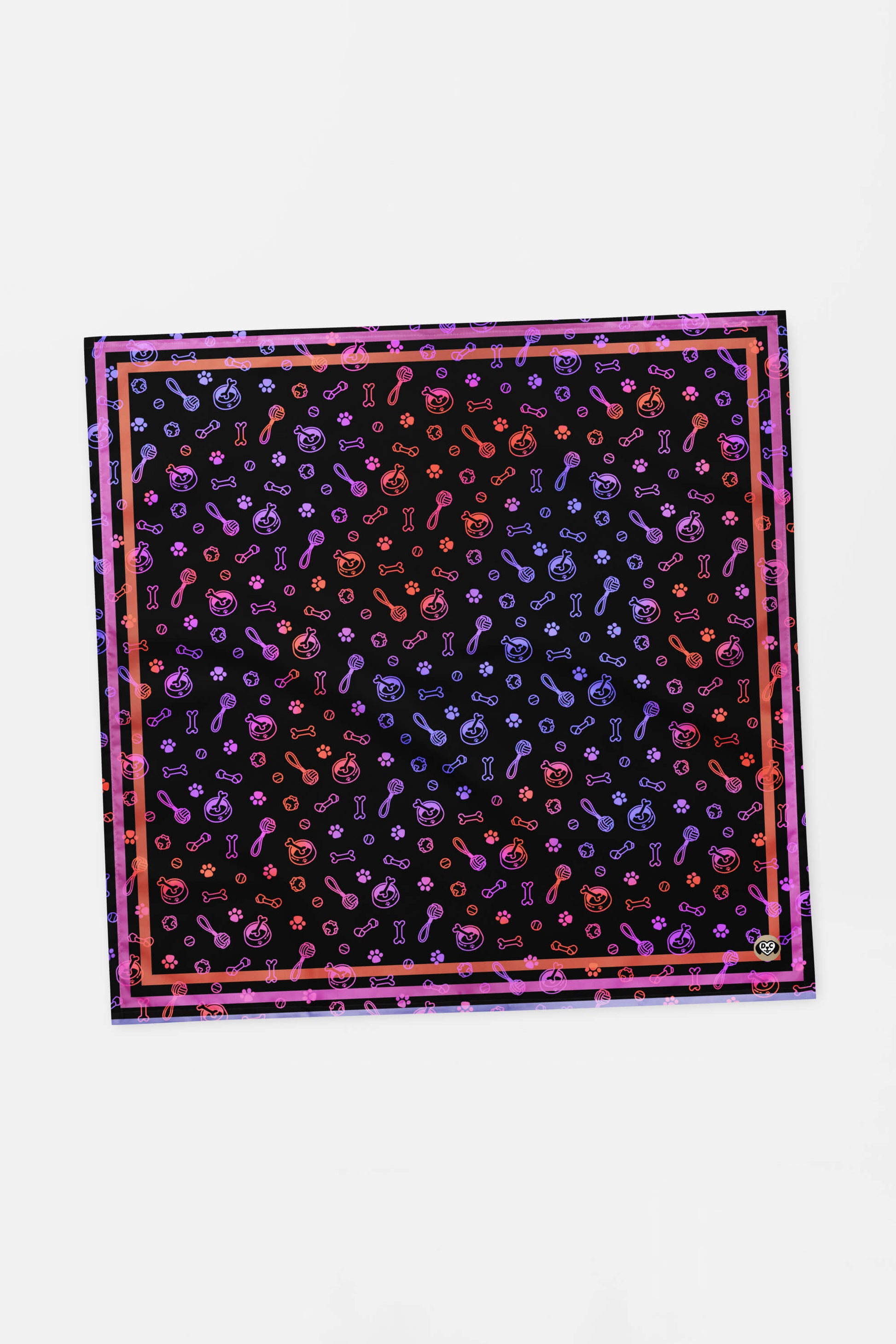Playful Neon Pet Bandana - Dogloverclothing.com